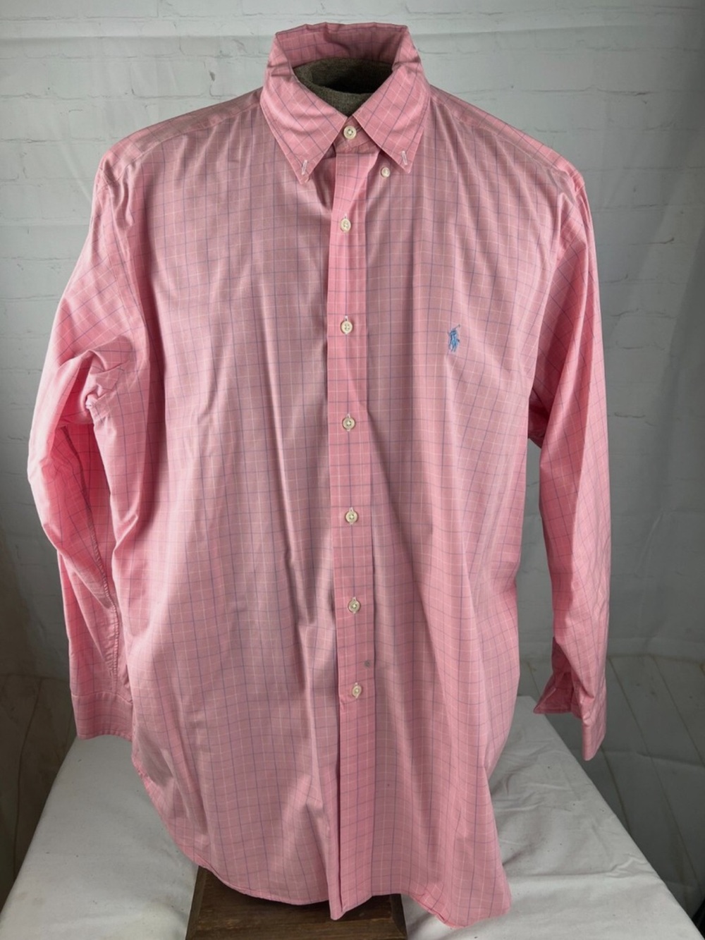 Ralph Lauren Yarmouth Pink Plaid Long-Sleeve Button-Down Shirt